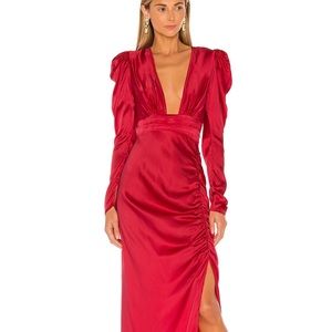 Rococo Sand Poppy Deep v gown